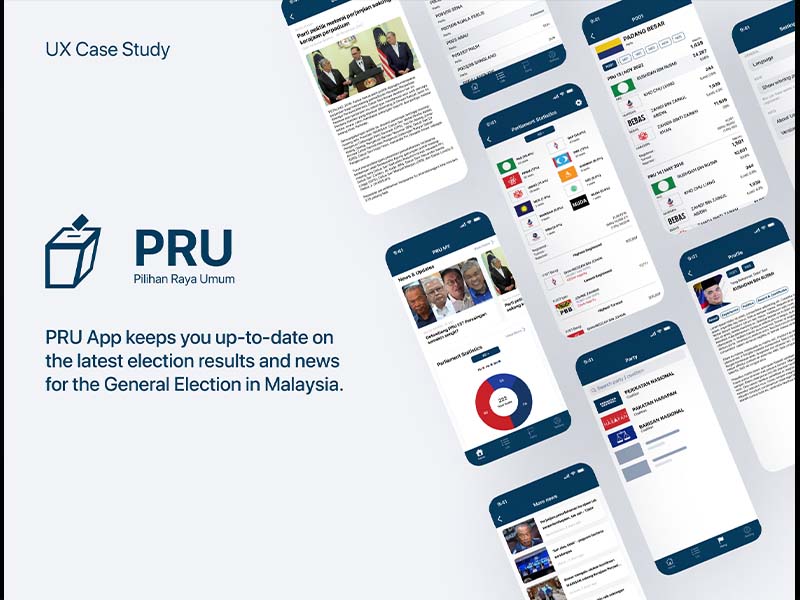 Pilihan Raya Umum results app design