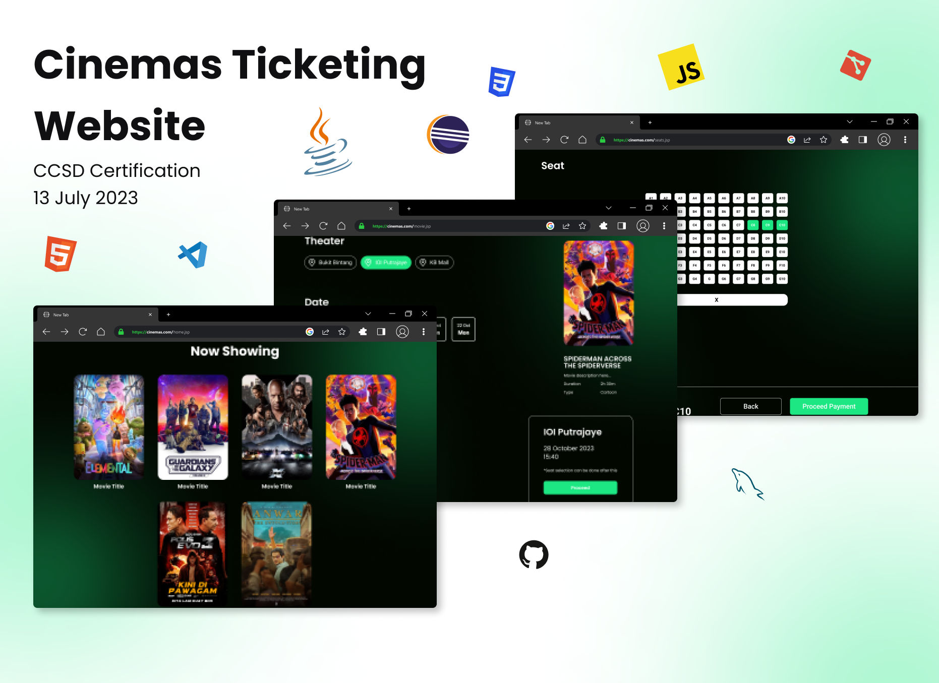 Cinemas Ticketing Website project