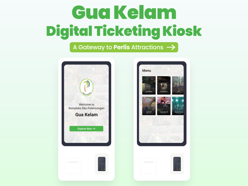 Gua Kelam Digital Ticketing Kiosk design